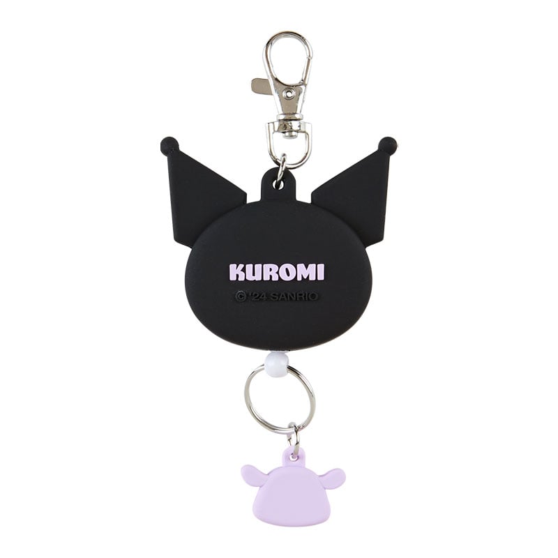 Kuromi Bestie Face Badge Reel Accessory Japan Original   