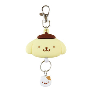 Pompompurin Bestie Face Badge Reel Accessory Japan Original   