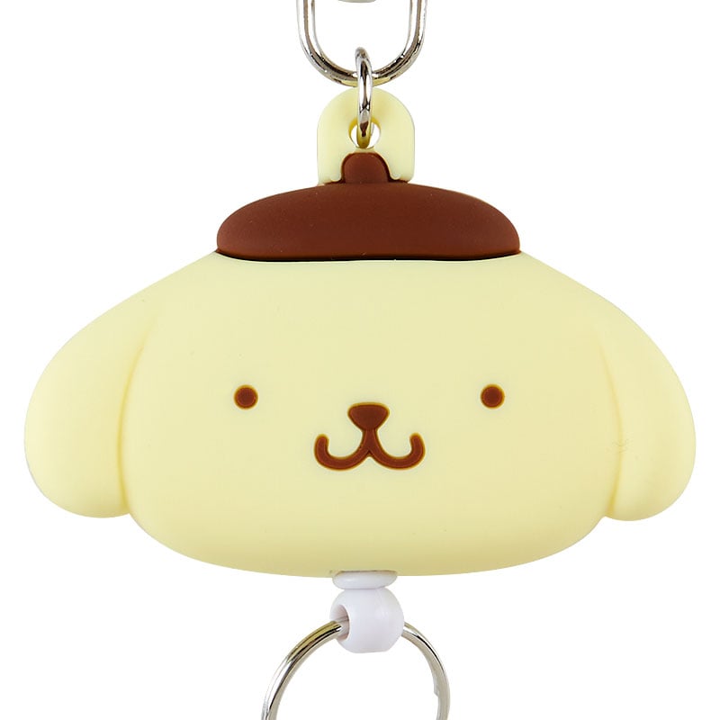 Pompompurin Bestie Face Badge Reel Accessory Japan Original   