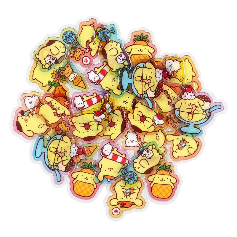 Pompompurin Summer 30-Pc Popsicle Mini Sticker Pack Stationery Japan Original   