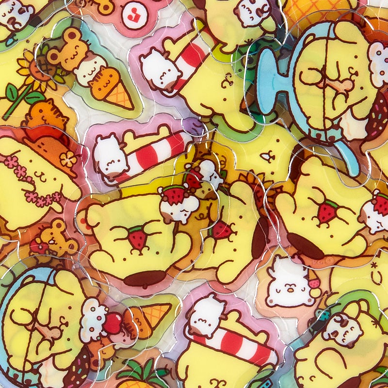 Pompompurin Summer 30-Pc Popsicle Mini Sticker Pack Stationery Japan Original   