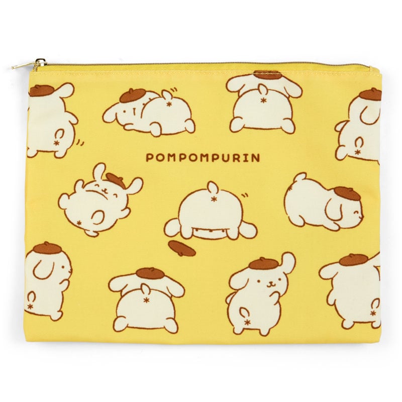 Pompompurin 2-pc Zipper Pouch Set (Oshiri Puri Puri Purin Series) Bags Japan Original   