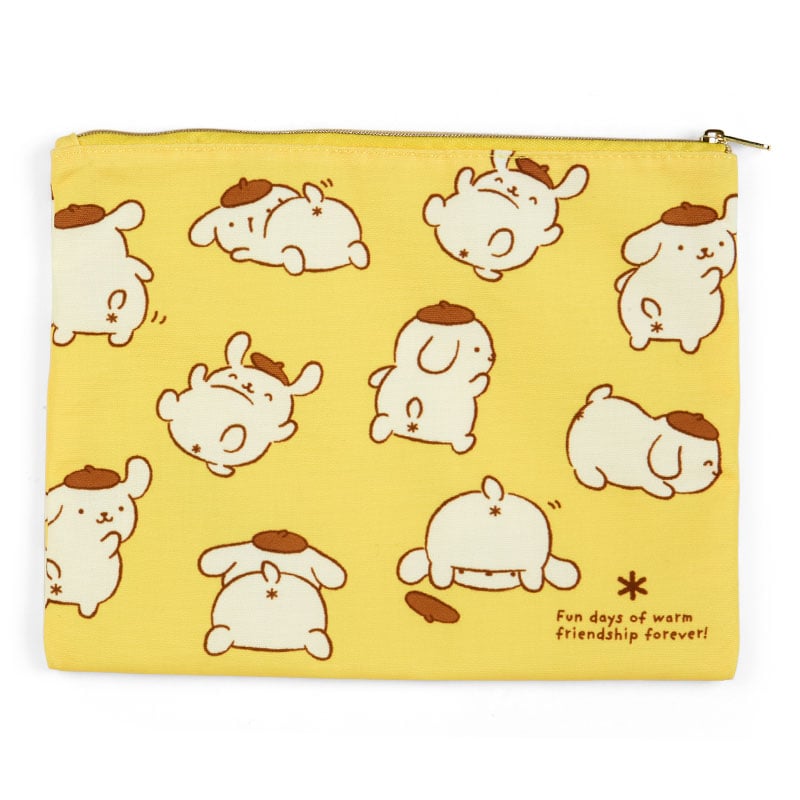 Pompompurin 2-pc Zipper Pouch Set (Oshiri Puri Puri Purin Series) Bags Japan Original   