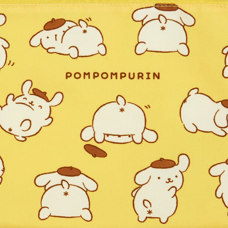 Pompompurin 2-pc Zipper Pouch Set (Oshiri Puri Puri Purin Series) Bags Japan Original   