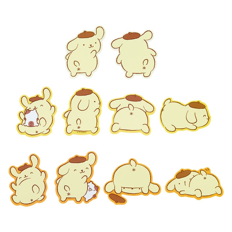 Pompompurin 10-pc Sticker Pack (Oshiri Puri Puri Purin Series) Stationery Japan Original   