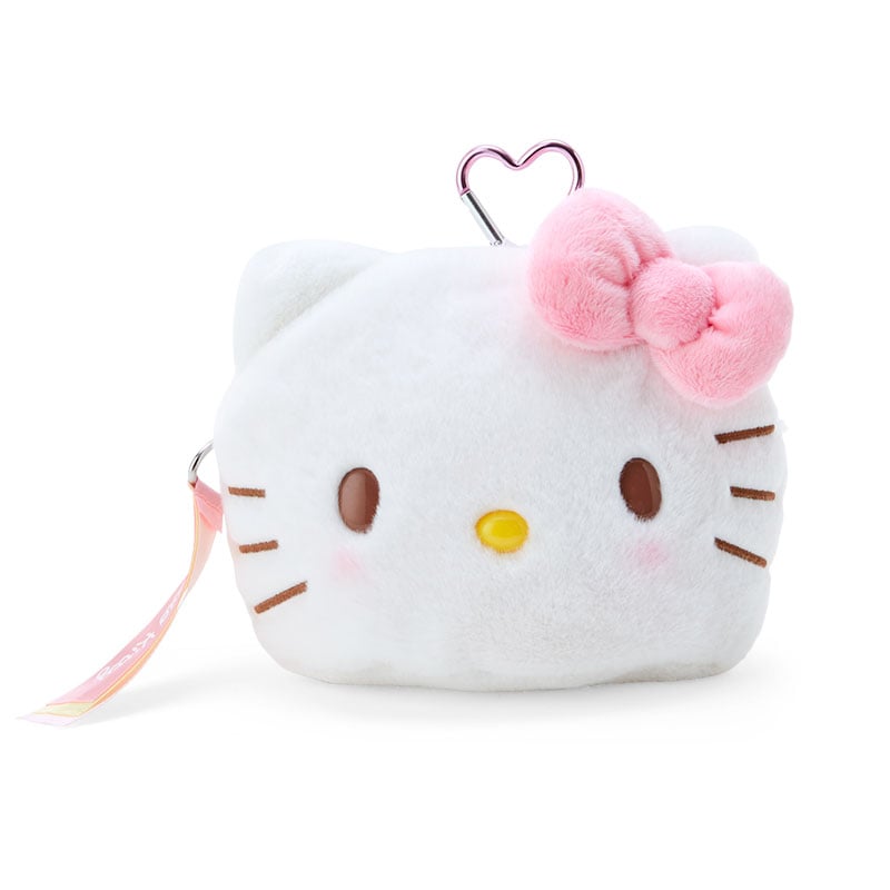 Hello Kitty Plush Mini Face Pouch Bags Japan Original   