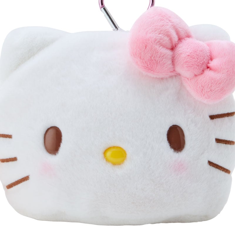 Hello Kitty Plush Mini Face Pouch Bags Japan Original   