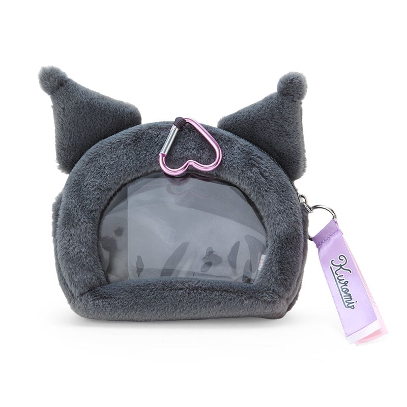 Kuromi Plush Mini Face Pouch Bags Japan Original   