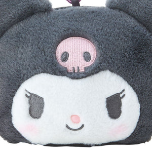 Kuromi Plush Mini Face Pouch Bags Japan Original   