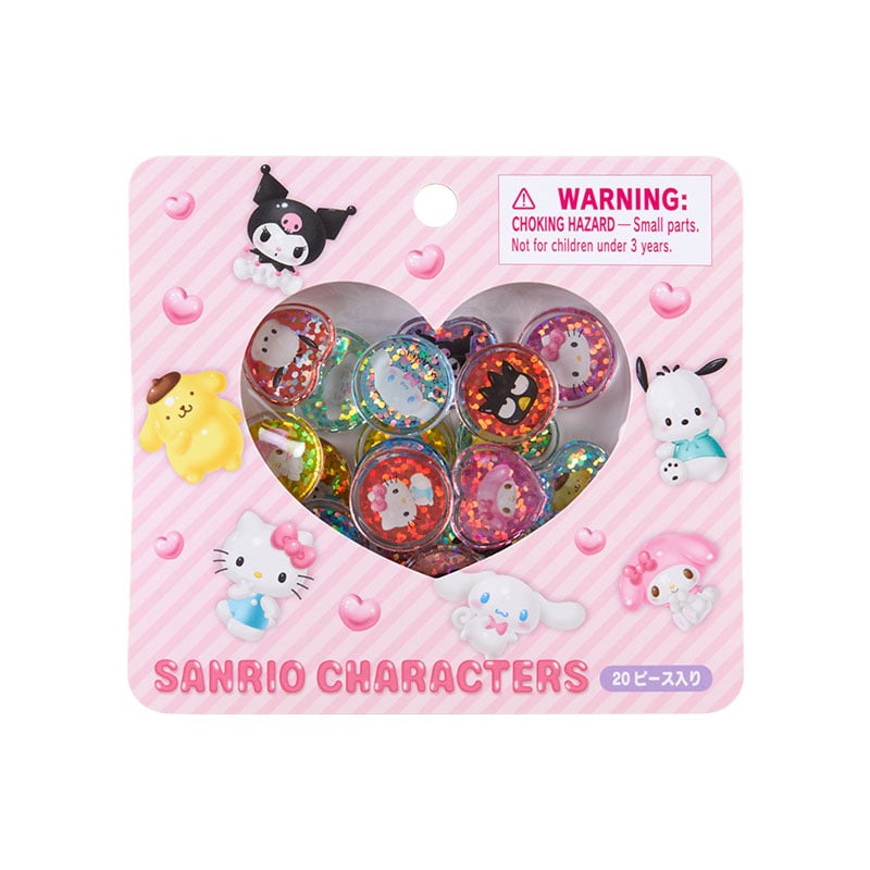 Sanrio Characters 20-Pc Mini Glitter Sticker Pack Stationery Japan Original   