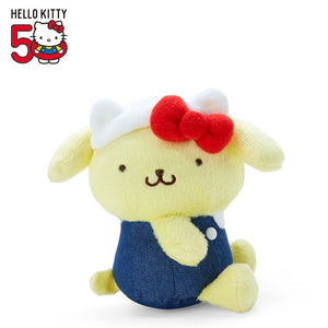 Pompompurin Mascot Keychain Plush (Hello, Everyone! Series) Accessory Japan Original   