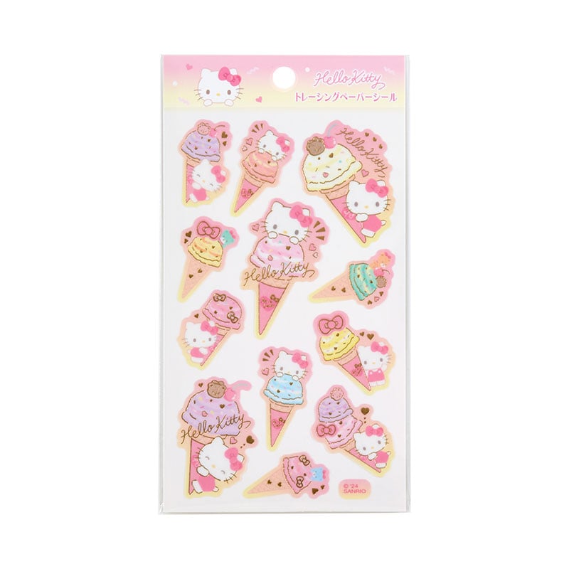 Hello Kitty Sticker Sheet (Ice Cream Party Series) Stationery Japan Original   