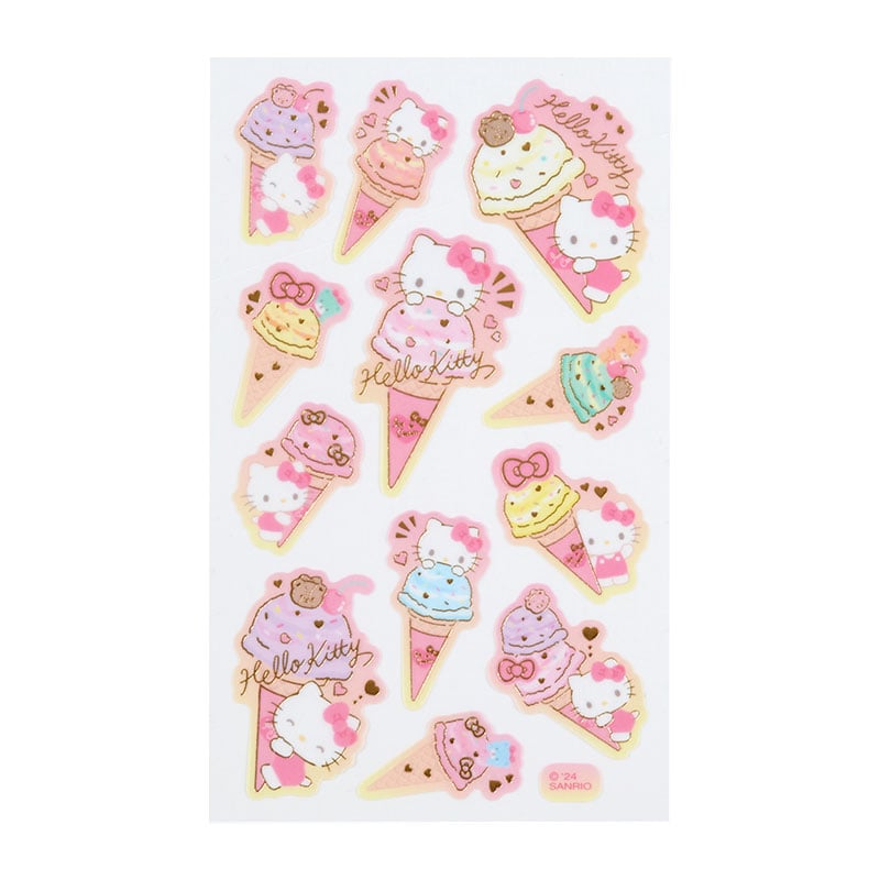 Hello Kitty Sticker Sheet (Ice Cream Party Series) Stationery Japan Original   