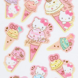 Hello Kitty Sticker Sheet (Ice Cream Party Series) Stationery Japan Original   