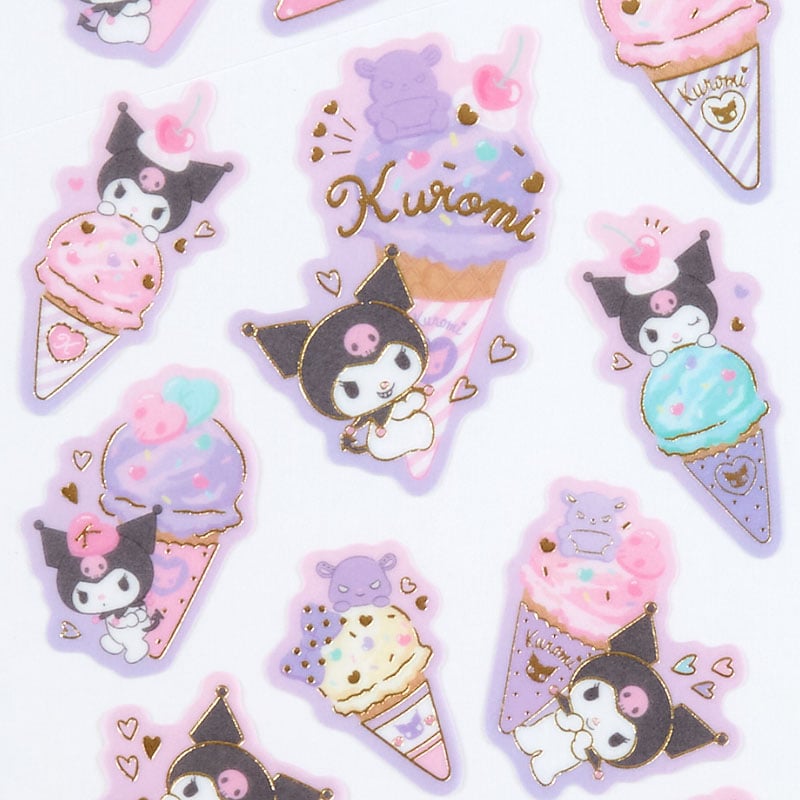 Kuromi Sticker Sheet (Ice Cream Party Series) Stationery Japan Original   