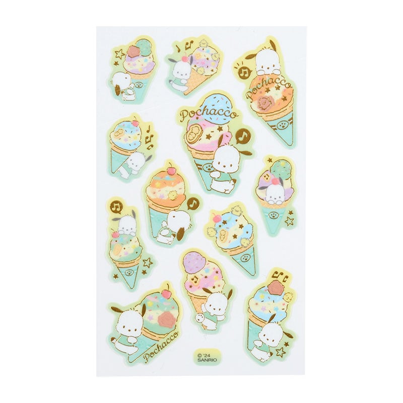 Pochacco Sticker Sheet (Ice Cream Party Series) Stationery Japan Original   