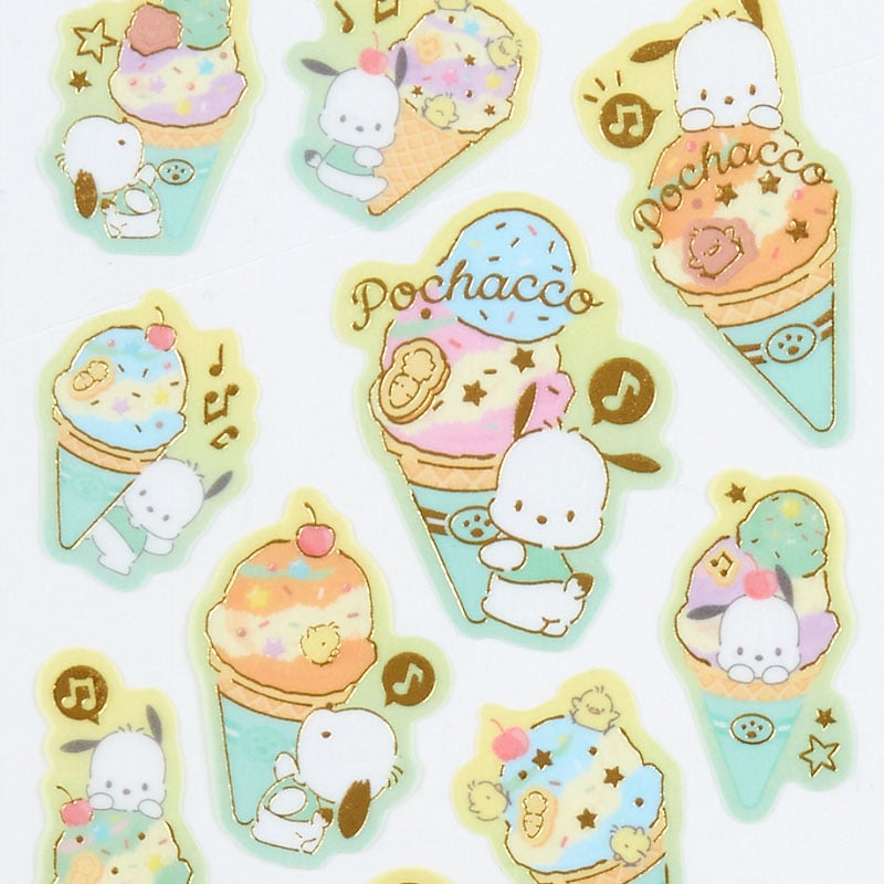 Pochacco Sticker Sheet (Ice Cream Party Series) Stationery Japan Original   