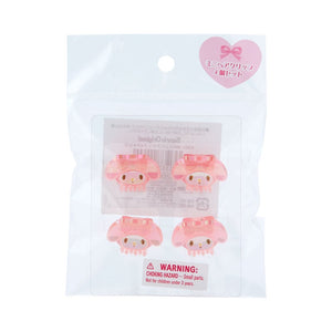 My Melody Iridescent Mini Hair Clips (Set of 4) Accessory Japan Original   