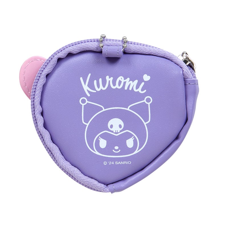 Kuromi Mini Pouch and Pin Set (Big Heart Series) Bags Japan Original   