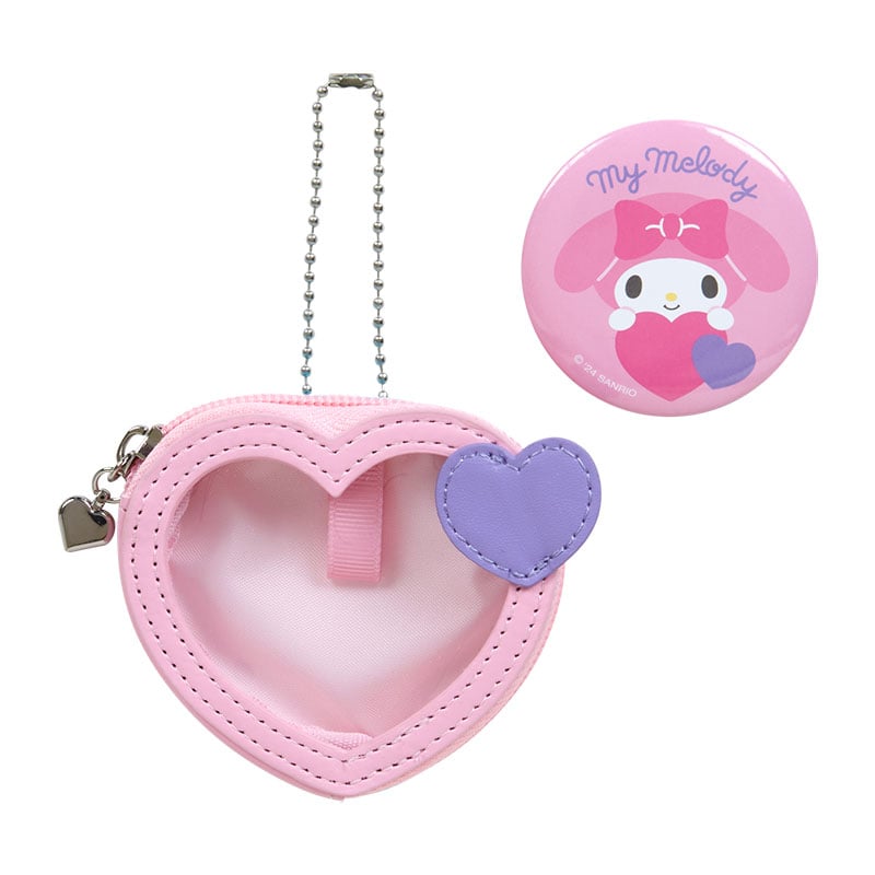 My Melody Mini Pouch and Pin Set (Big Heart Series) Bags Japan Original   