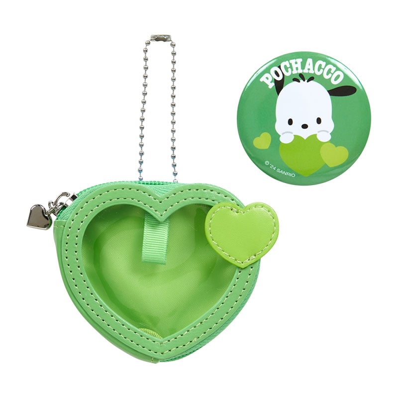 Pochacco Mini Pouch and Pin Set (Big Heart Series) Bags Japan Original   