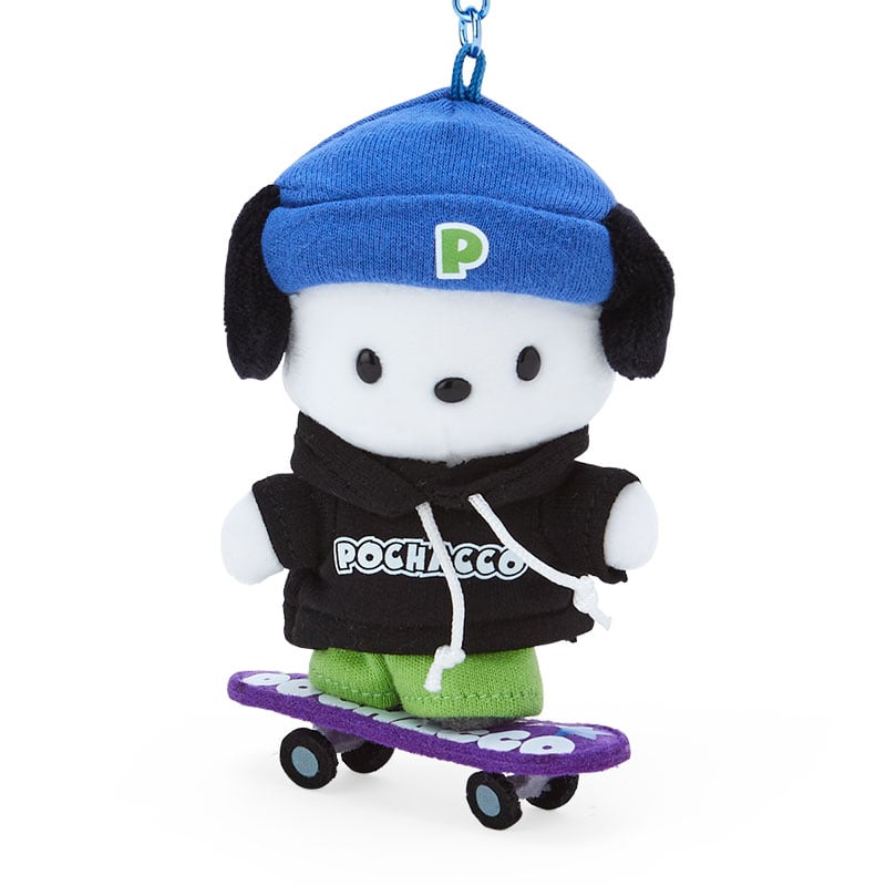 Pochacco Plush Mascot Keychain (Sk8r Squad Series) Accessory Japan Original