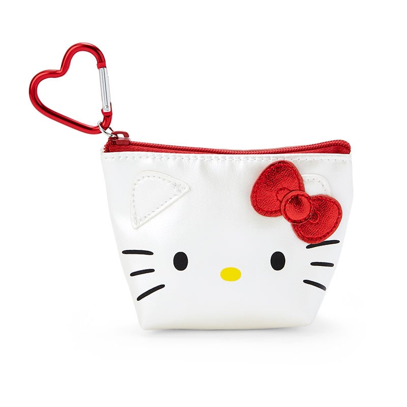 Hello Kitty Mini Metallic Zipper Pouch Bags Japan Original   