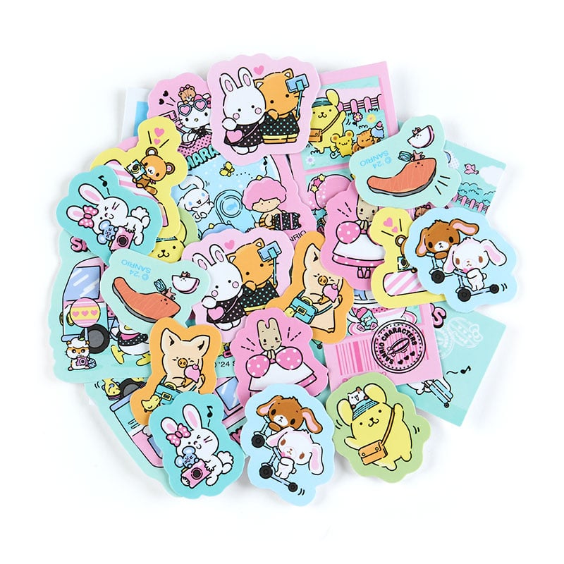 Sanrio Character 24-pc Mini Sticker Pack (Day at the Funfair Series) Stationery Japan Original