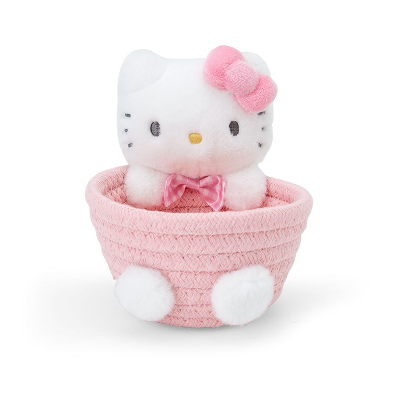 Hello Kitty Woven Rope Storage Basket (Multi) Home Goods Japan Original   