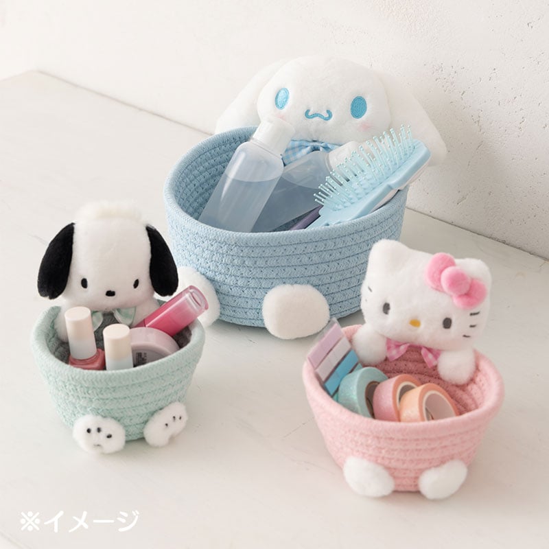 Pochacco Woven Rope Storage Basket (Small) Home Goods Japan Original   