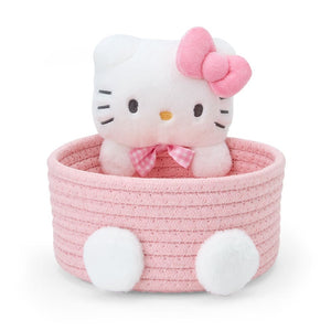 Hello Kitty Woven Rope Storage Basket (Multi) Home Goods Japan Original Multi M 