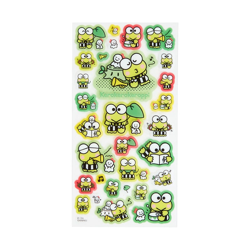 Keroppi Sticker Sheet (Happy Song and Dance Series) Stationery Japan Original   