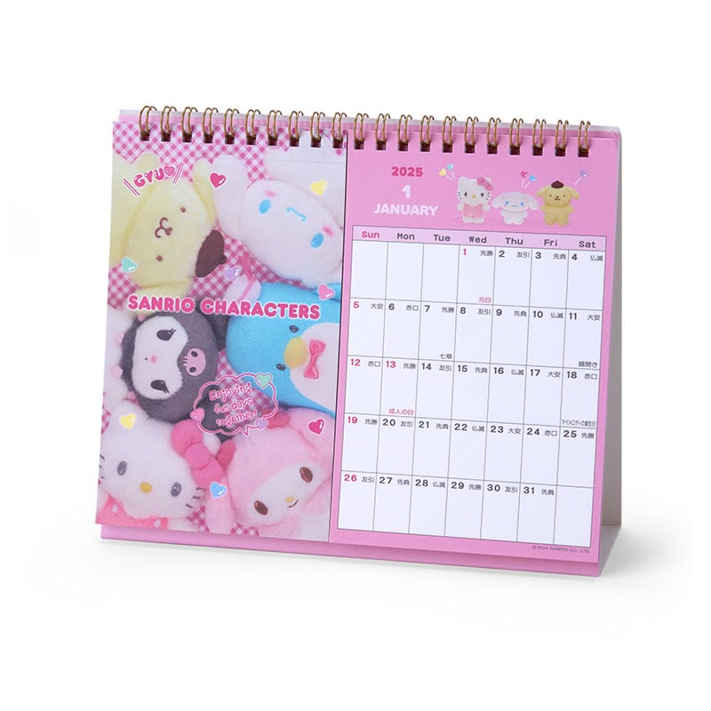 Sanrio Characters 2025 Postcard Desk Calendar Stationery Japan Original   