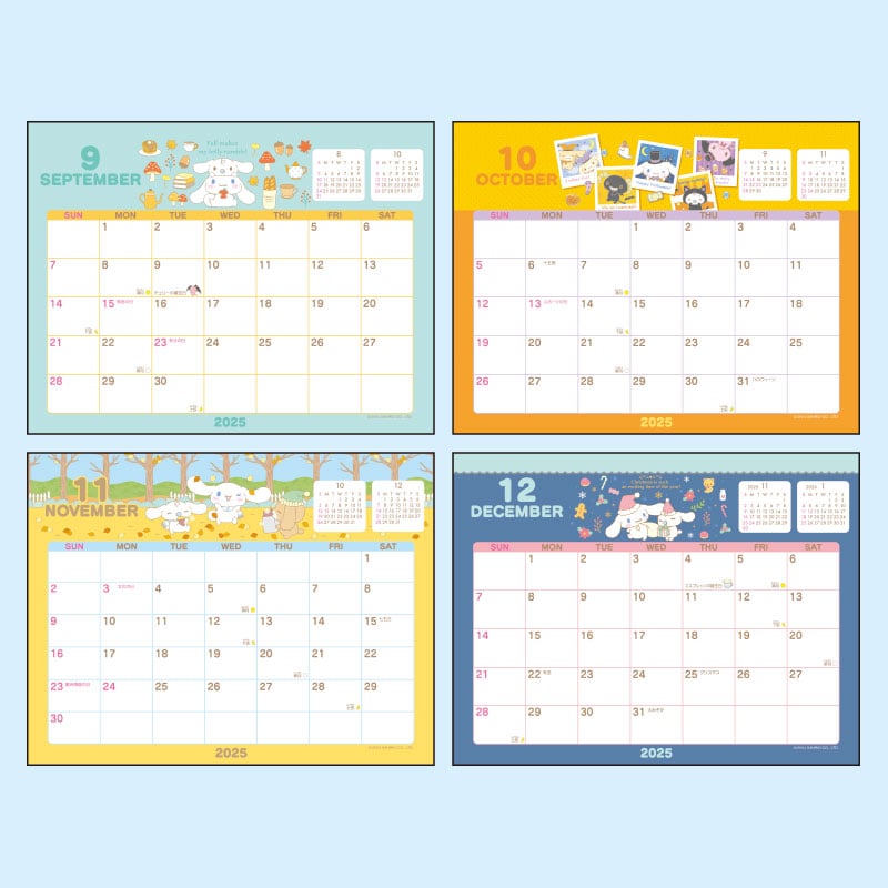 Cinnamoroll 2025 Desk Calendar Stationery Japan Original   