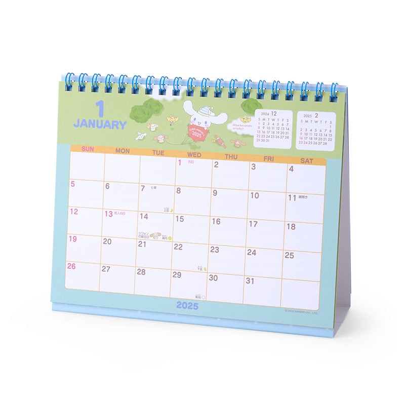 Cinnamoroll 2025 Desk Calendar Stationery Japan Original   