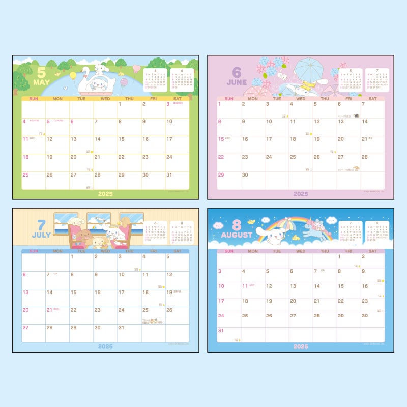 Cinnamoroll 2025 Desk Calendar Stationery Japan Original   