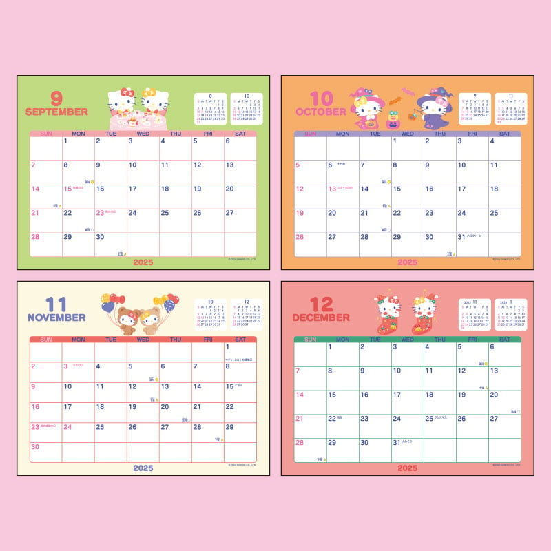 Hello Kitty 2025 Desk Calendar Stationery Japan Original   