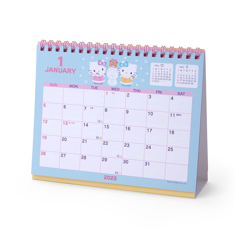 Hello Kitty 2025 Desk Calendar Stationery Japan Original   