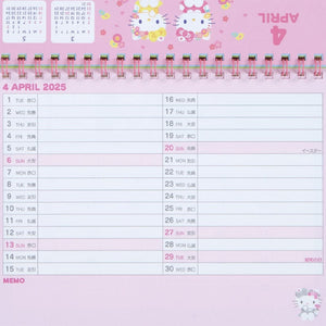 Hello Kitty 2025 Desk Calendar Stationery Japan Original   