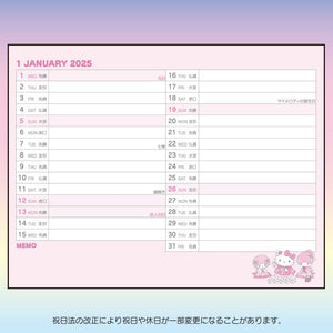 Sanrio Characters 2025 Desk Calendar Stationery Japan Original   