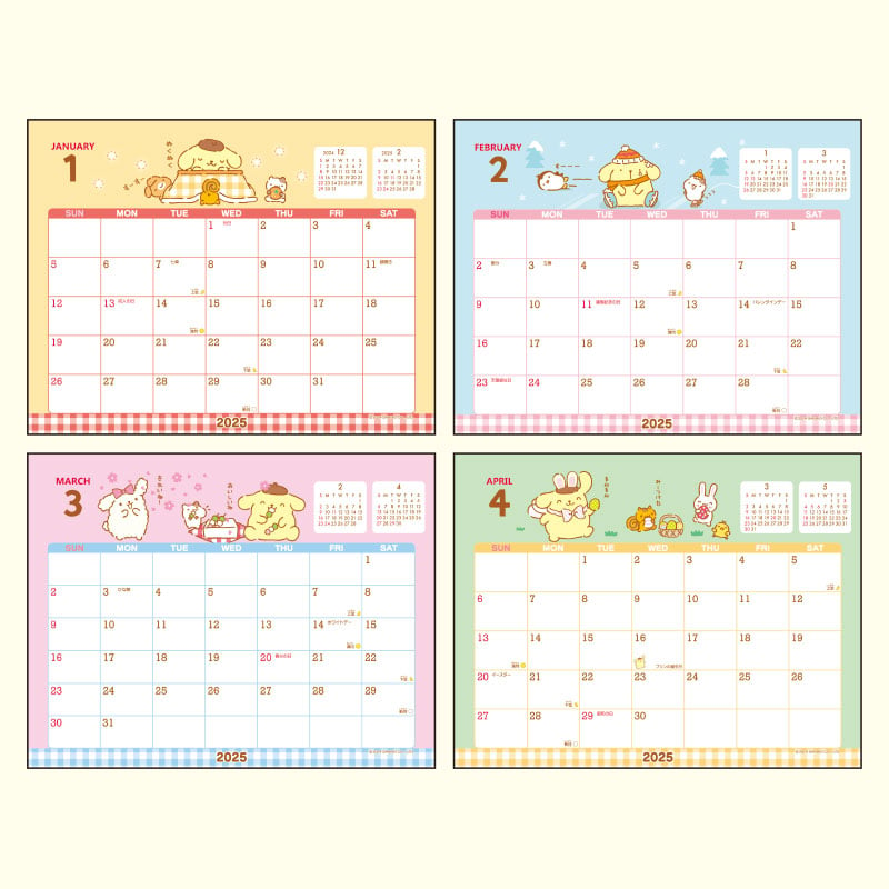 Pompompurin 2025 Desk Calendar Stationery Japan Original   