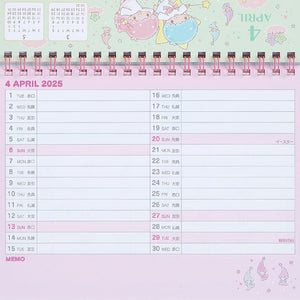 LittleTwinStars 2025 Desk Calendar Stationery Japan Original   