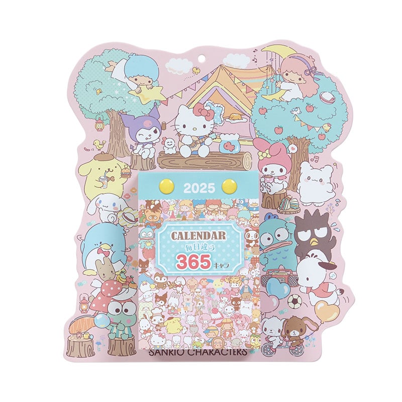 Sanrio Characters 2025 Daily Wall Calendar Stationery Japan Original   