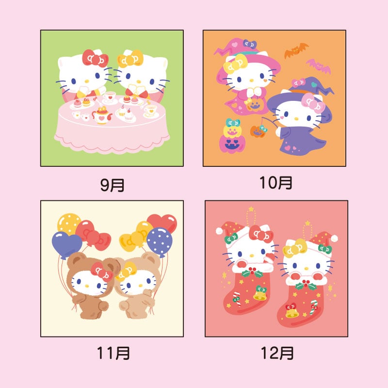 Hello Kitty 2025 Wall Calendar Stationery Japan Original   