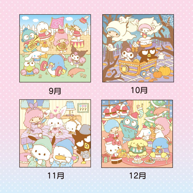 Sanrio Characters 2025 Wall Calendar Stationery Japan Original   