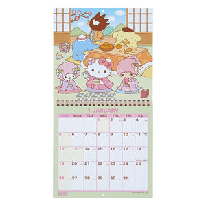 Sanrio Characters 2025 Wall Calendar Stationery Japan Original   