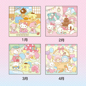 Sanrio Characters 2025 Wall Calendar Stationery Japan Original   