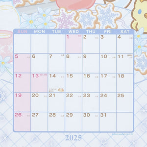 Cinnamoroll 2025 Die-Cut Wall Calendar Stationery Japan Original   