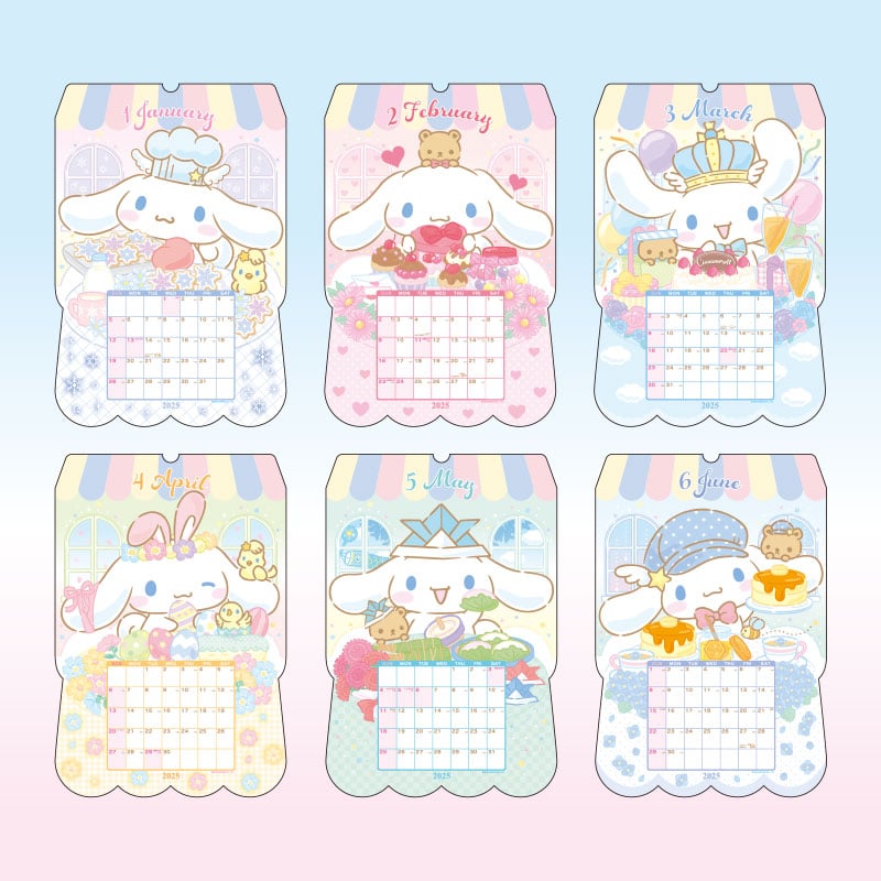 Cinnamoroll 2025 Die-Cut Wall Calendar Stationery Japan Original   