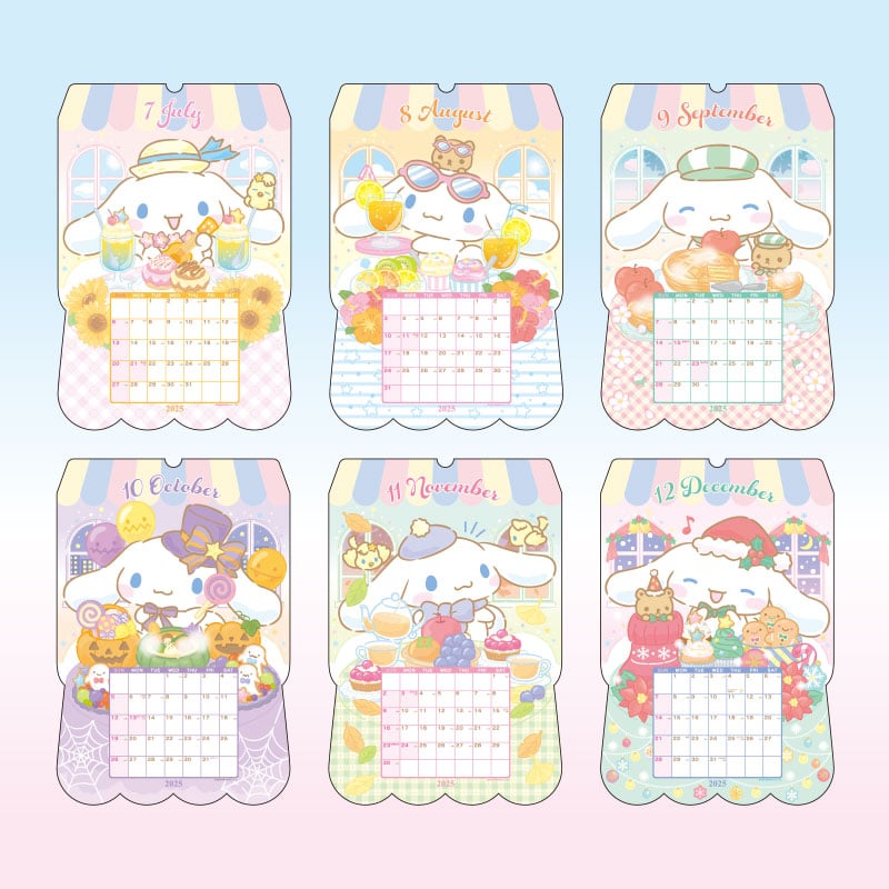 Cinnamoroll 2025 Die-Cut Wall Calendar Stationery Japan Original   